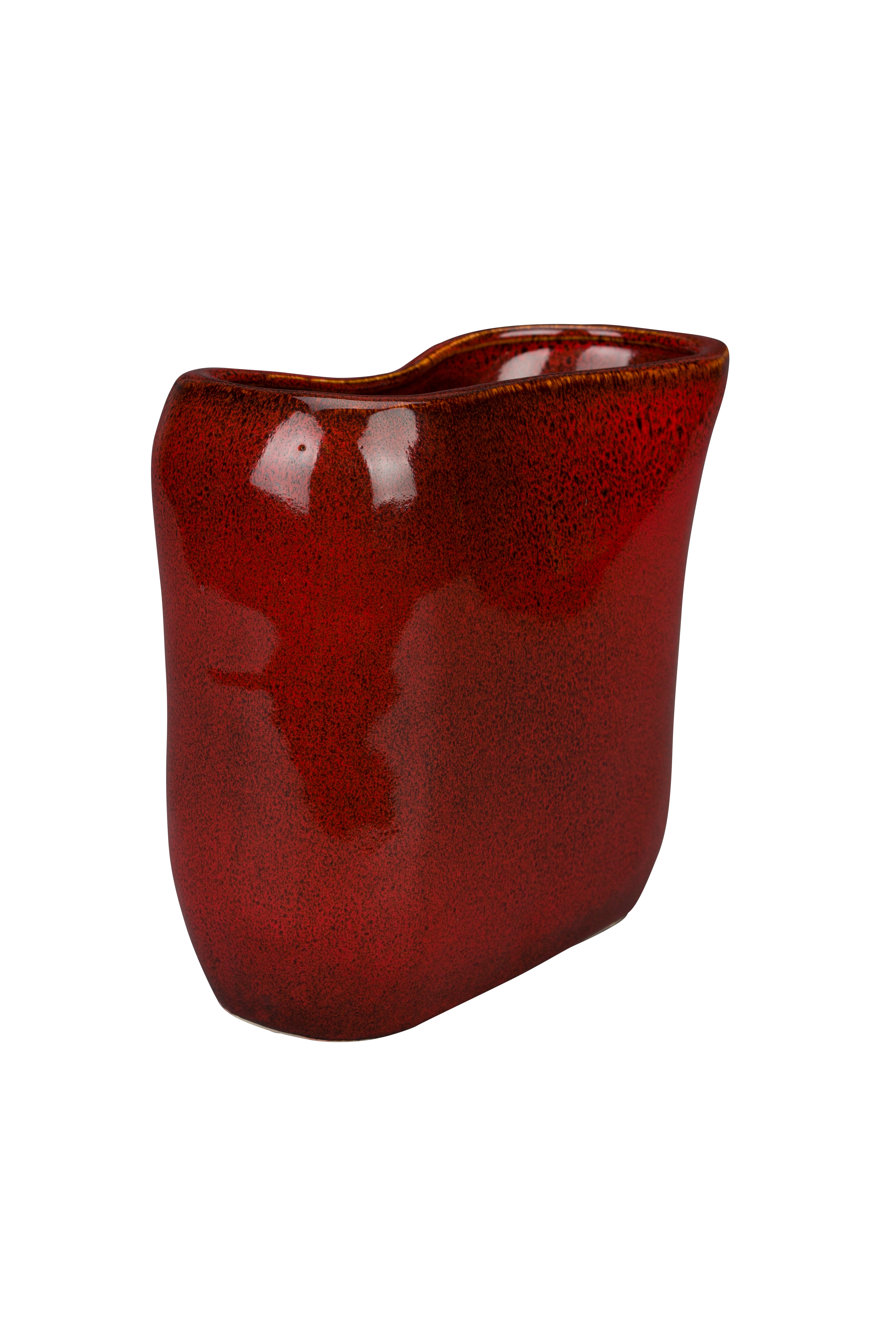 Dutchbone Edna Red Ceramic Vase Small
